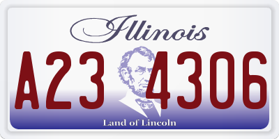 IL license plate A234306