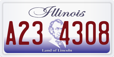 IL license plate A234308