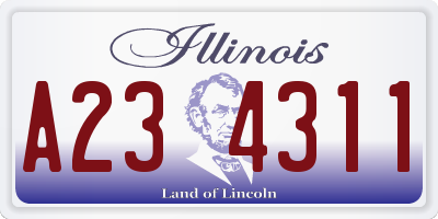 IL license plate A234311