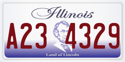 IL license plate A234329
