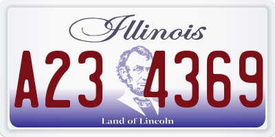 IL license plate A234369
