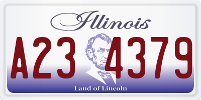 IL license plate A234379