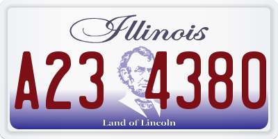 IL license plate A234380