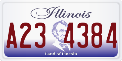 IL license plate A234384