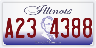 IL license plate A234388