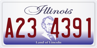 IL license plate A234391