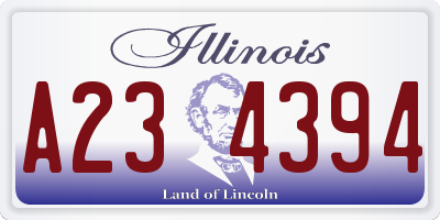 IL license plate A234394