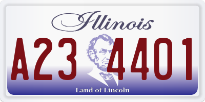 IL license plate A234401