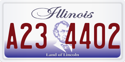 IL license plate A234402