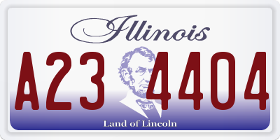 IL license plate A234404