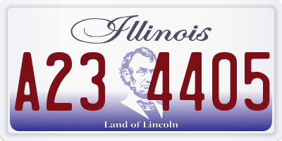 IL license plate A234405