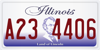 IL license plate A234406