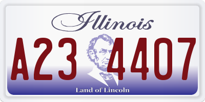 IL license plate A234407