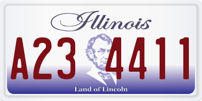 IL license plate A234411