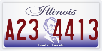IL license plate A234413