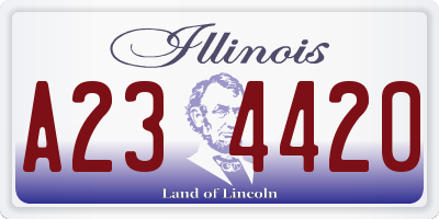 IL license plate A234420