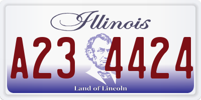 IL license plate A234424