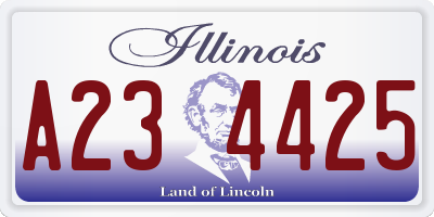 IL license plate A234425