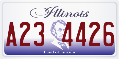 IL license plate A234426