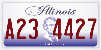 IL license plate A234427