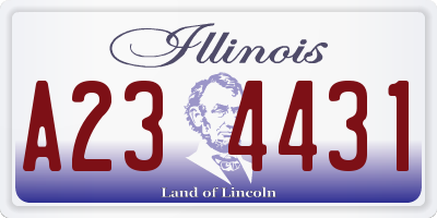 IL license plate A234431