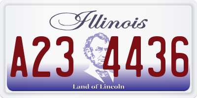 IL license plate A234436