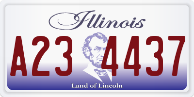 IL license plate A234437