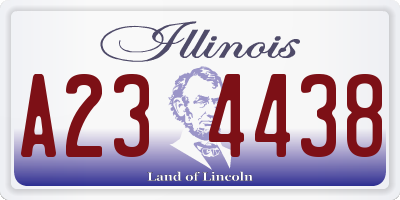 IL license plate A234438