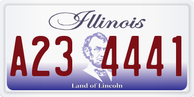 IL license plate A234441