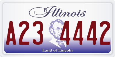 IL license plate A234442