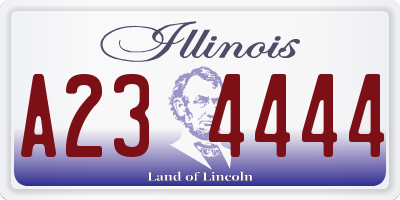 IL license plate A234444