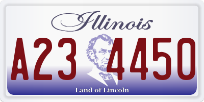 IL license plate A234450