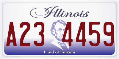 IL license plate A234459