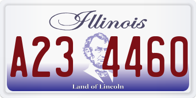 IL license plate A234460