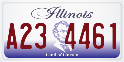 IL license plate A234461
