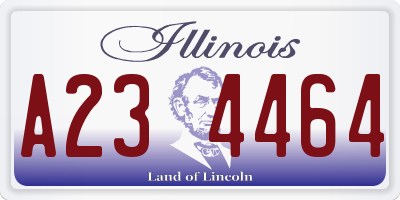 IL license plate A234464