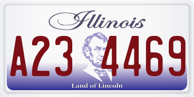 IL license plate A234469
