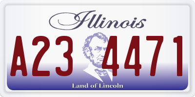 IL license plate A234471