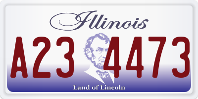 IL license plate A234473