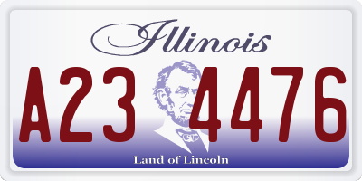 IL license plate A234476