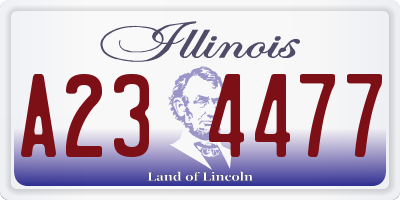 IL license plate A234477