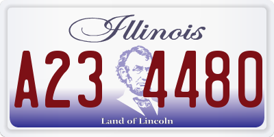 IL license plate A234480