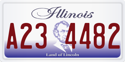 IL license plate A234482