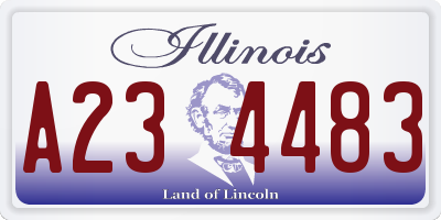 IL license plate A234483