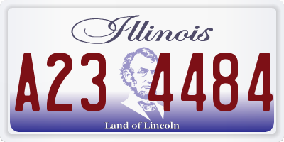 IL license plate A234484