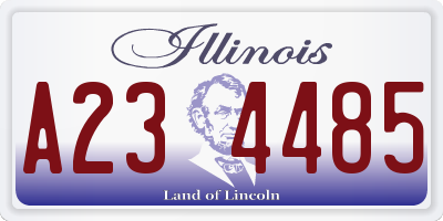 IL license plate A234485