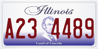 IL license plate A234489
