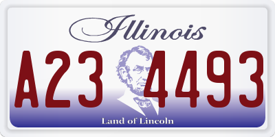 IL license plate A234493
