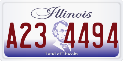 IL license plate A234494