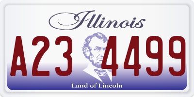 IL license plate A234499